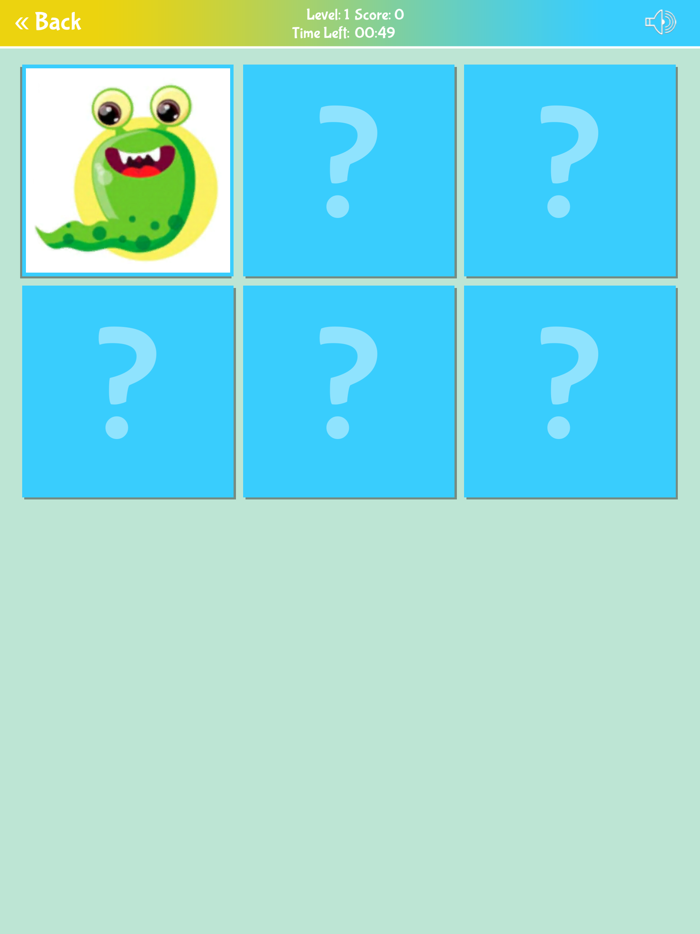 Cute Monsters Matching Game