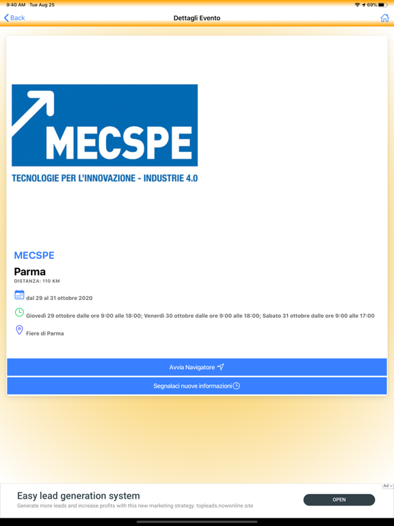 Screenshot #6 pour Eventi TOP