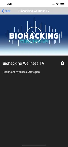 Game screenshot Biohacking Wellness TV apk