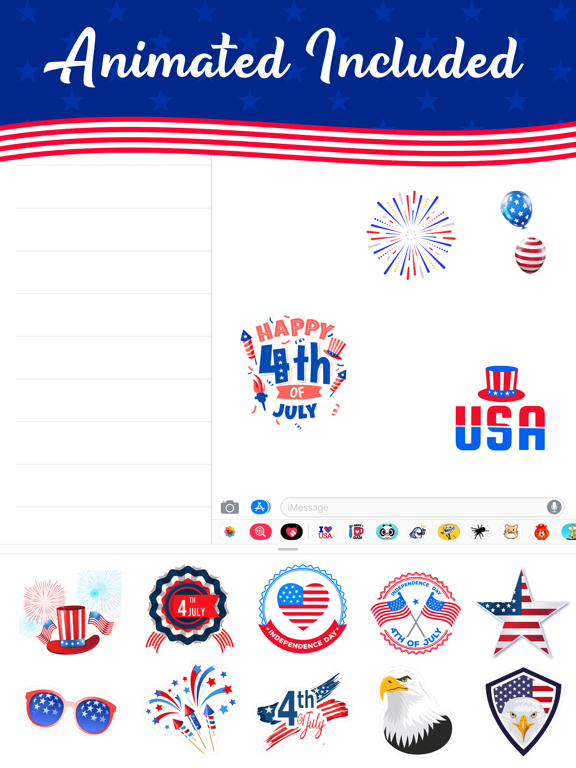 Screenshot #5 pour 4th of July Stickers ⋆