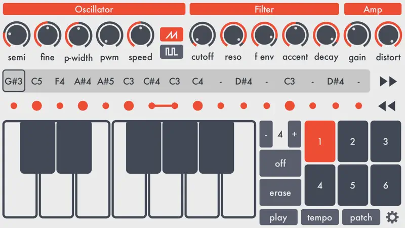 SquareAcid - Acid Synthesizer screenshot 1 of 4
