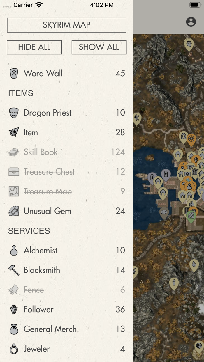 MapGenie Map for TESV