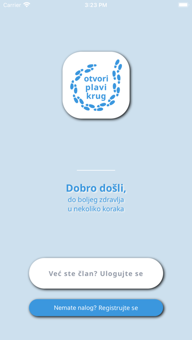 otvori plavi krug Screenshot