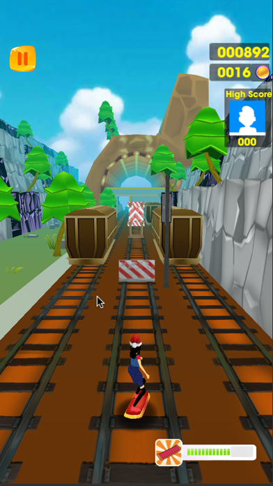 Subway Girl Runner Surf Game Screenshot