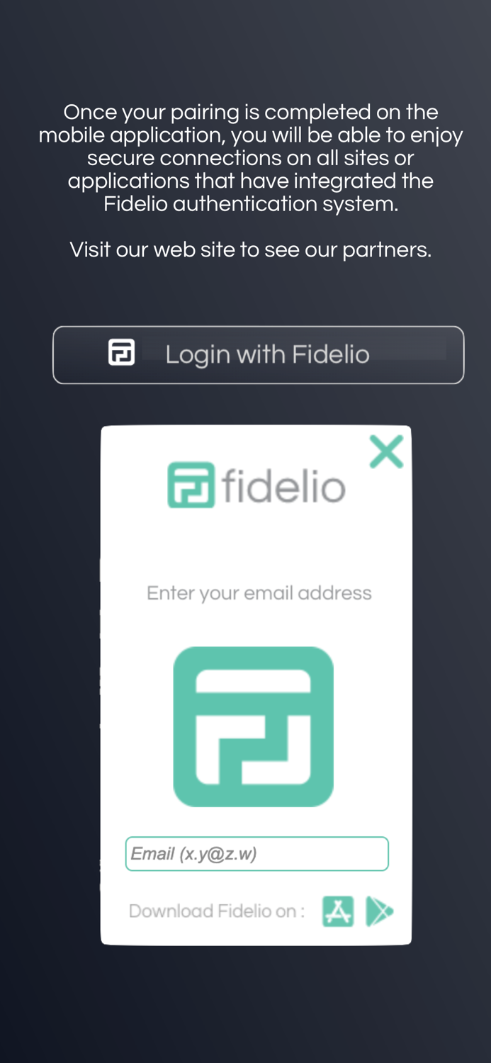 Fidelio Password-less Login