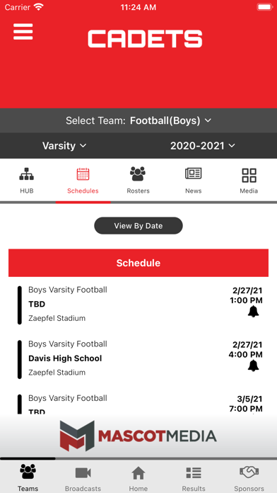 Eisenhower Cadets Athletics Screenshot