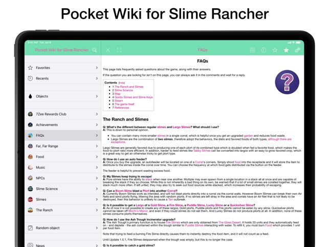 Pocket Wiki for Slime Rancher on the App Store