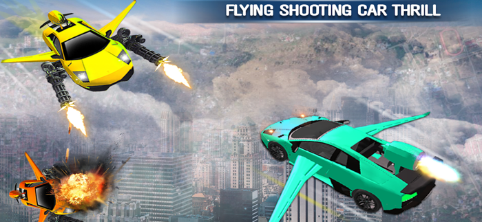 Car Shooting Flying Battle Sim