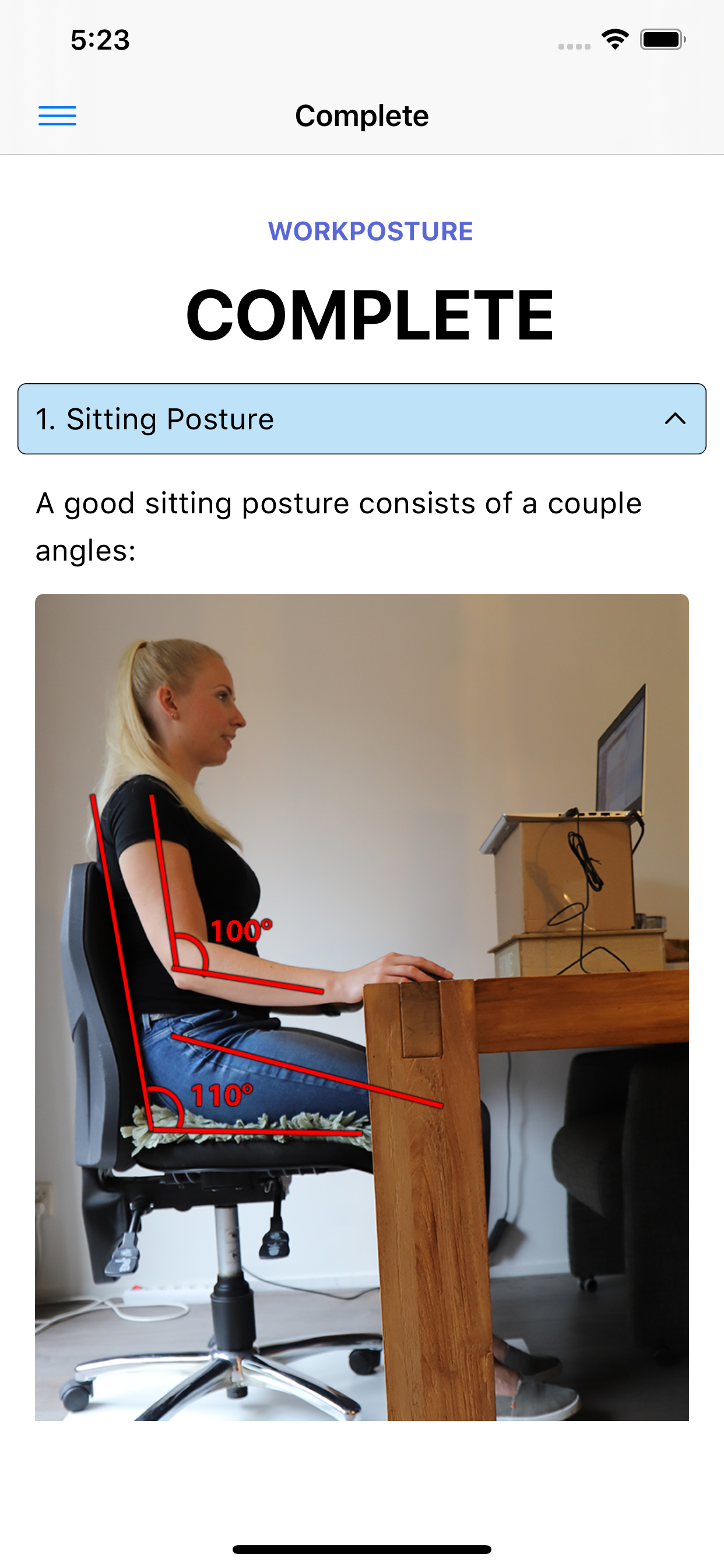 Best Work Posture