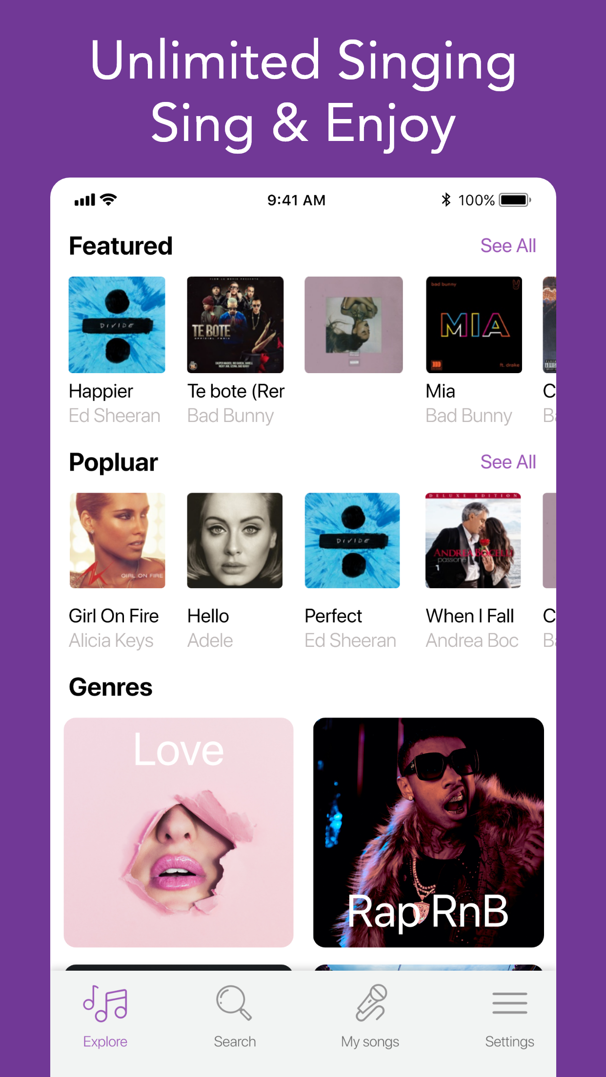 Sing Karaoke - Unlimited Songs