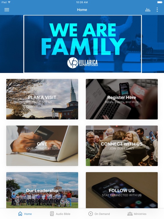 Villa Rica First Baptist iPad screenshot 1 - Lifestyle app