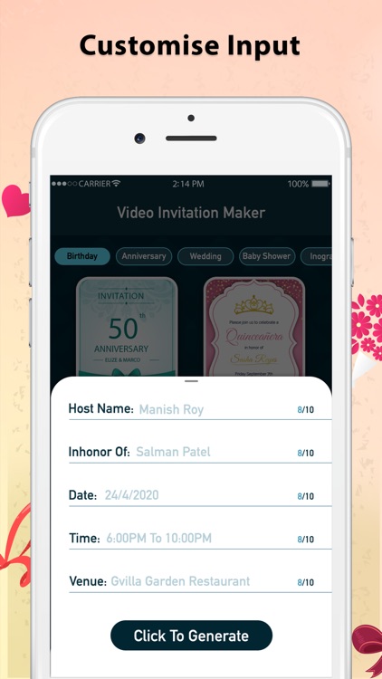 Video Invitation Card Creator
