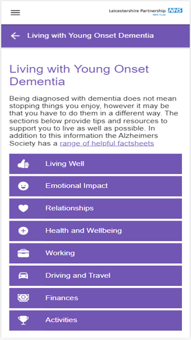 Young Onset Dementia (YOD) Screenshot