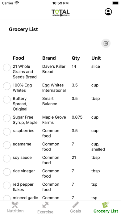 Total Health and Fitness Screenshot