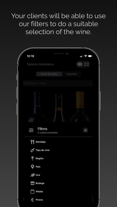 Wine Advisor for restaurants Screenshot