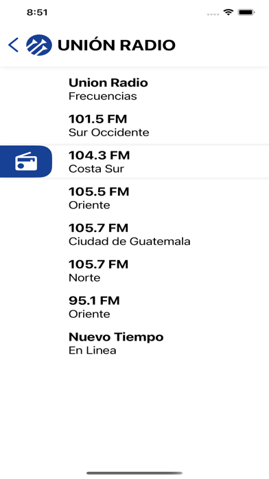 Unión Radio GT Screenshot