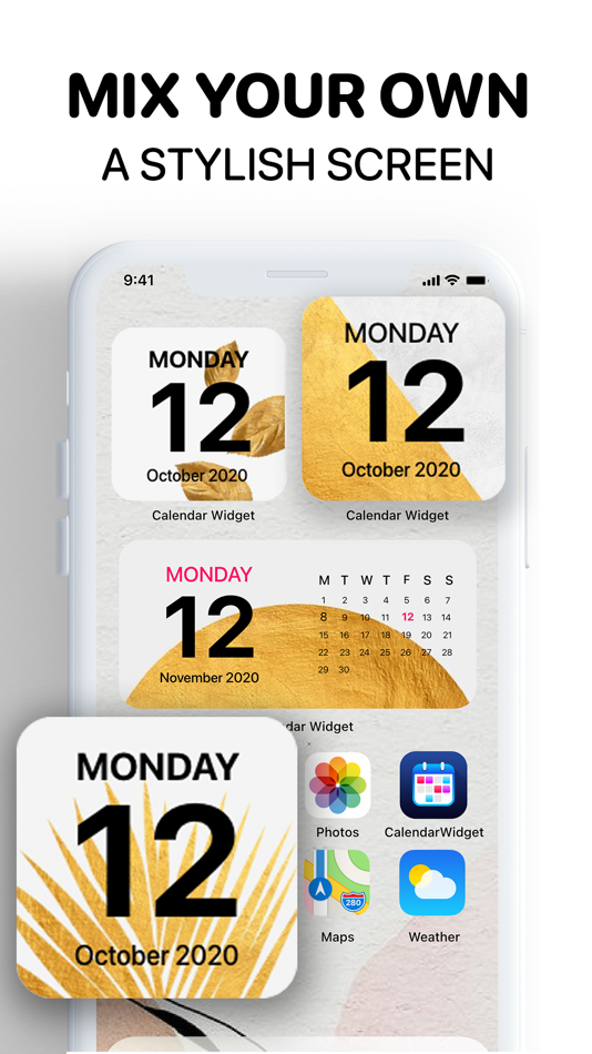 #4. Calendar Widget for iPhone (iOS) Podle: SMART WIDGET LABS COMPANY LIMITED