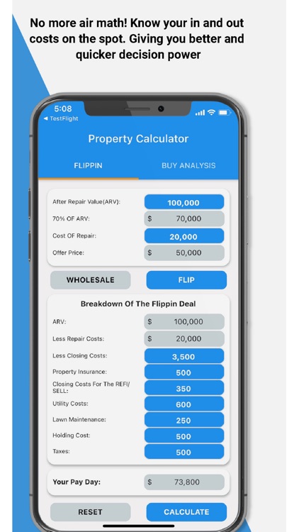 Navid Moosa REI Calculator