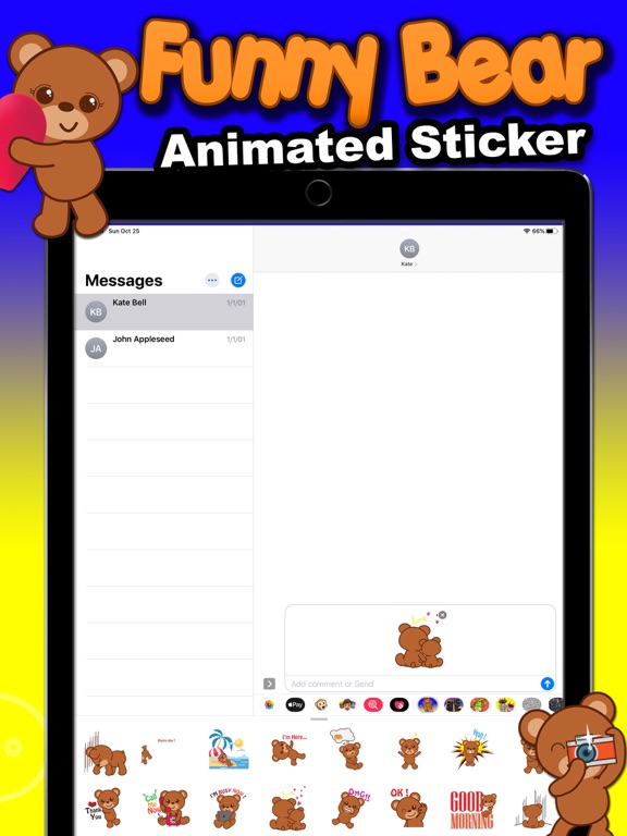 Screenshot #5 pour Funny Bear Animated Sticker