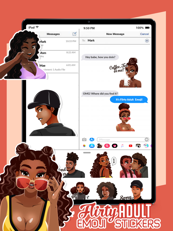 Flirty Adult Emoji Stickers