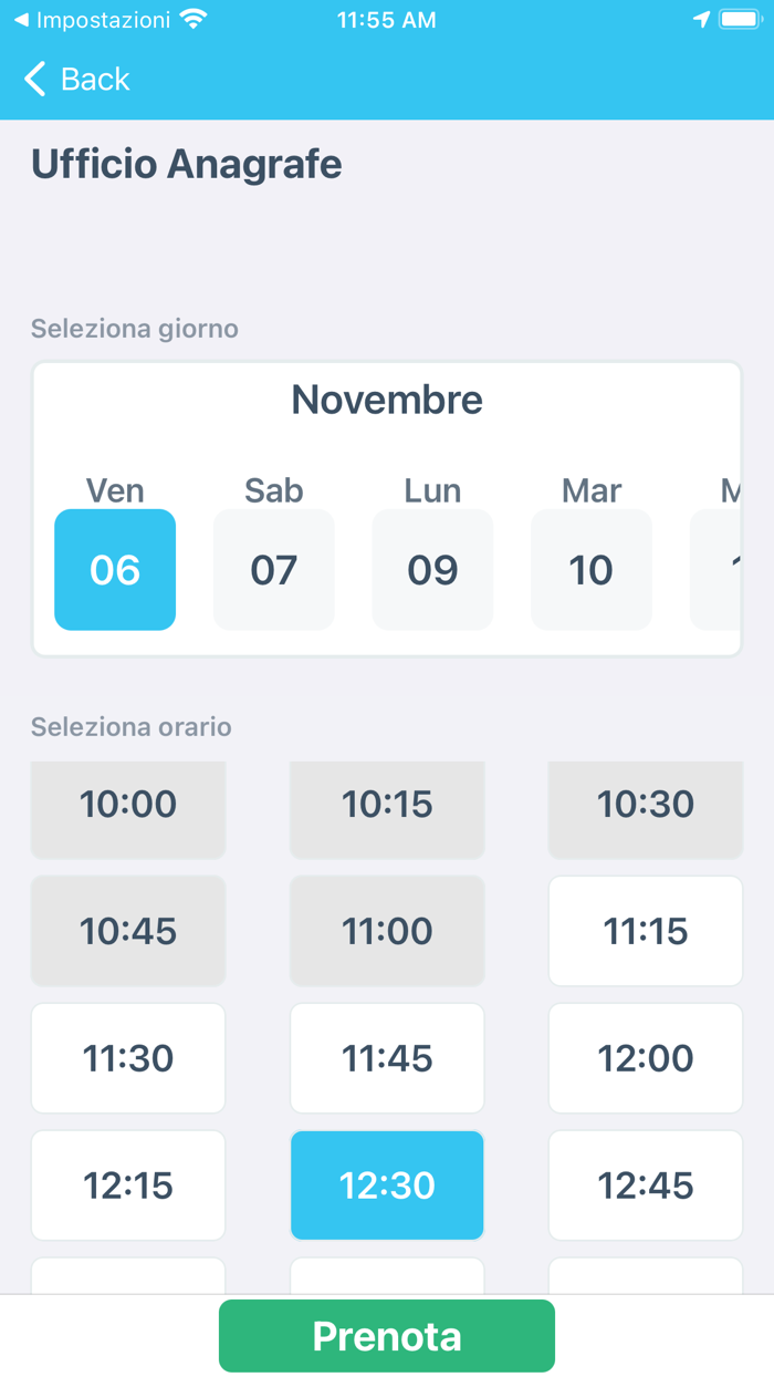 Prenota con un click