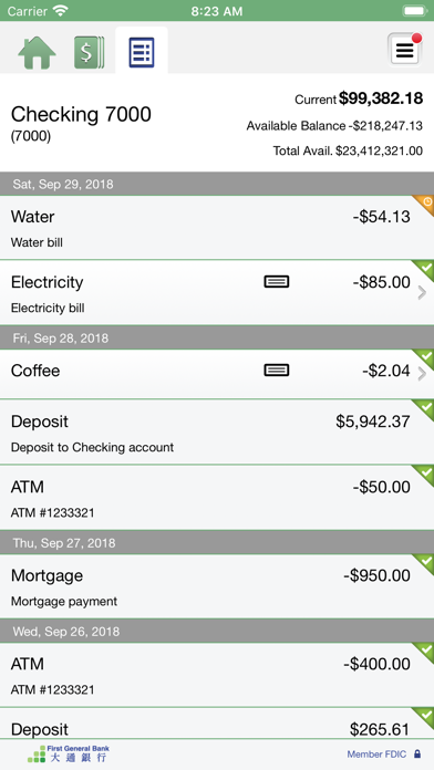 First General Bank Business Screenshot