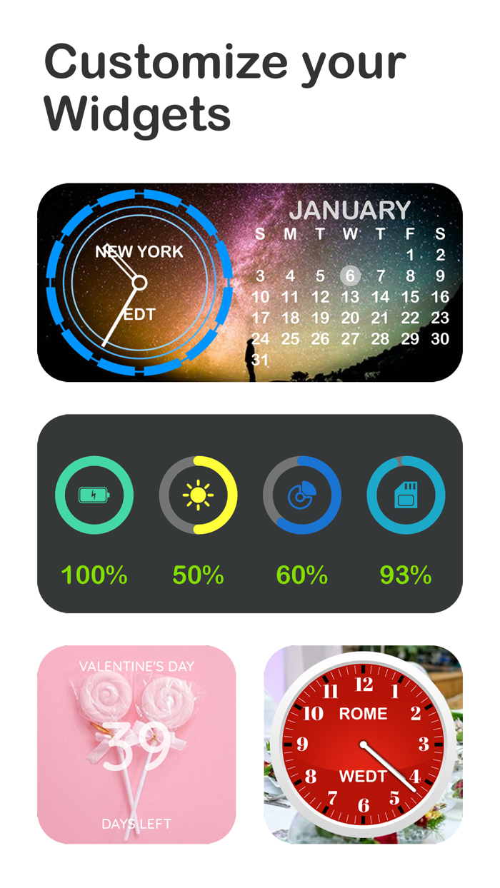 Digital Analog Clock Widget