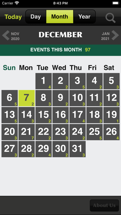 Historica Calendar Screenshot