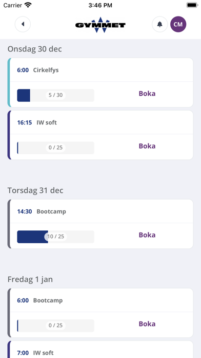 Wondr booking app Screenshot