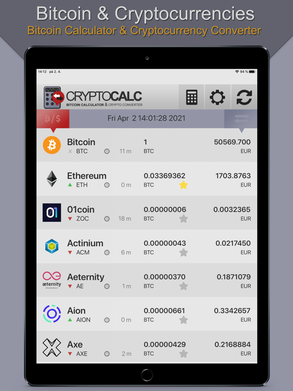 Screenshot #4 pour Bitcoin & Crypto Calculator