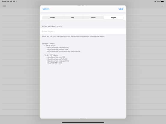 Domain & URL Blocker iPad screenshot 7 - Utilities app