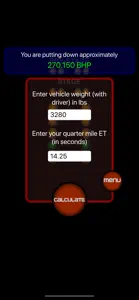 Drag Race Calculator screenshot #6 for iPhone