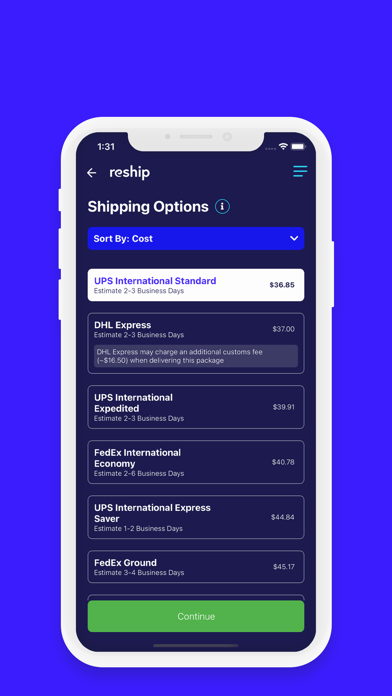 Reship - Shopping & Shipping Screenshot