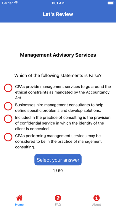 CPA Board Exam Reviewer Screenshot