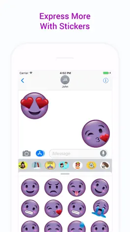 Game screenshot Animated Cute Purple Sticker apk