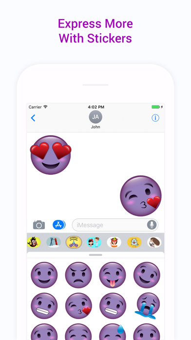 Animated Cute Purple Sticker Screenshot