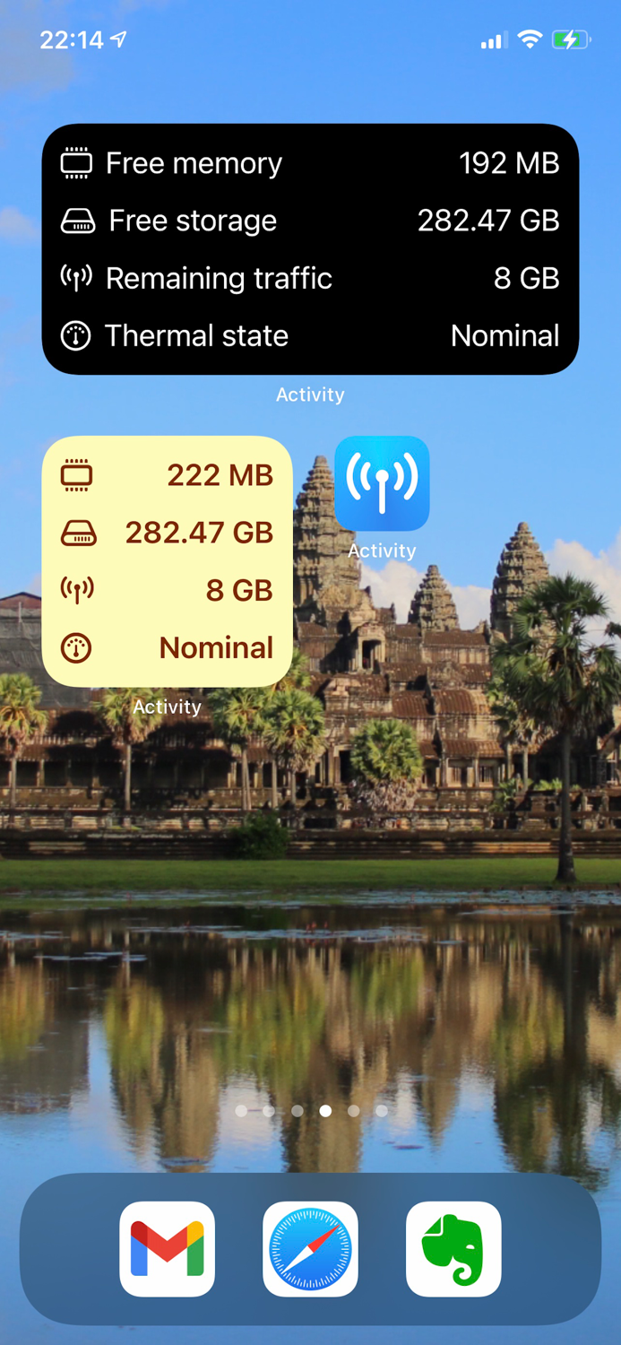 Data Activity Widget