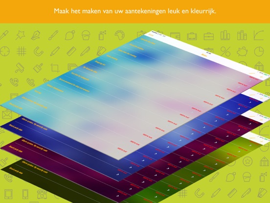 Notities Kleurrijke Pro iPad app afbeelding 2