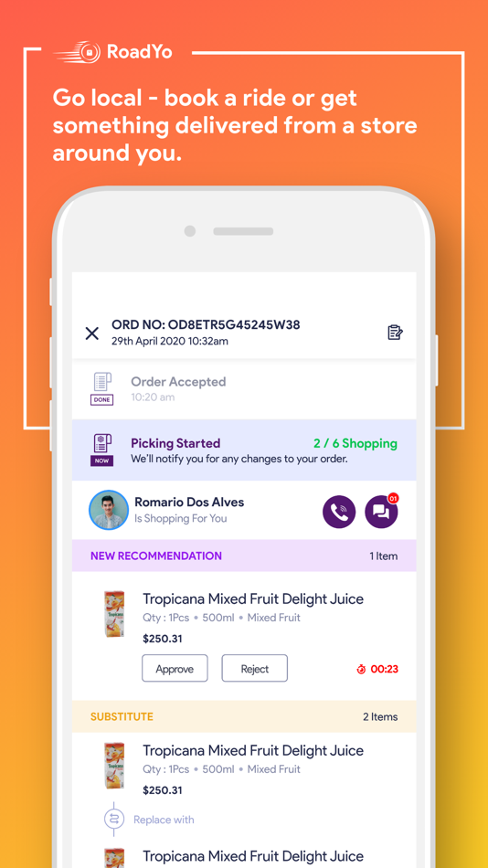 #6. Roadyo (iOS) بواسطة: 3Embed Software Technology Pvt. Ltd.
