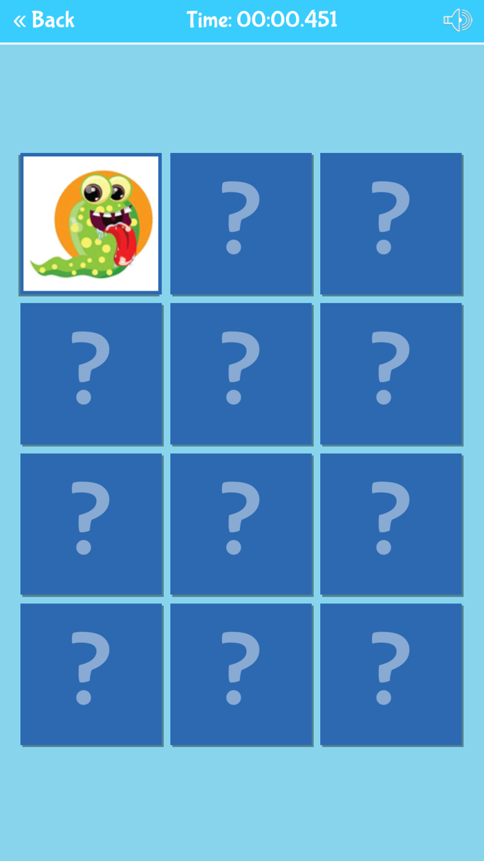 Cute Monsters Matching Game