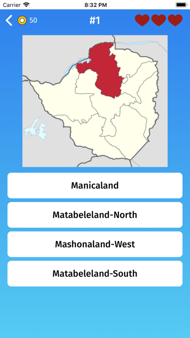 Zimbabwe: Provinces Quiz Game Screenshot