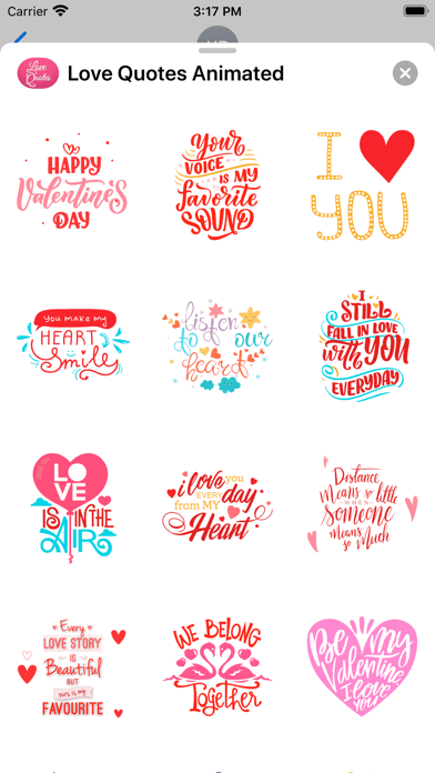 Screenshot #3 pour Love Quotes Animated