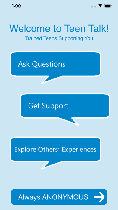 Teen Talk: Teens support Teens Screenshot