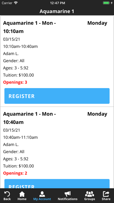 Blue Gems Swim School Screenshot