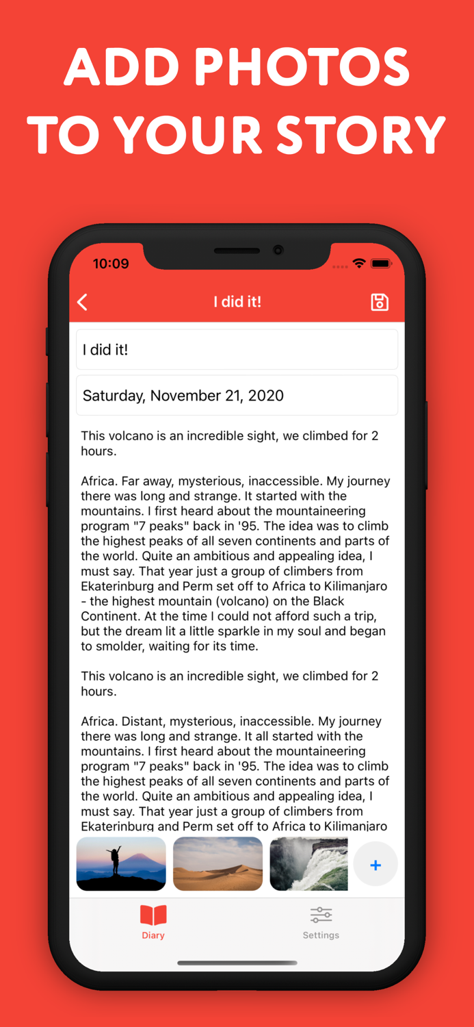 Personal diary with password
