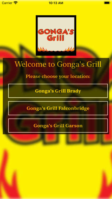Gonga's Grill Screenshot