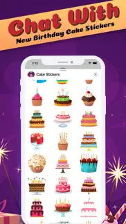 birthday cake stickies iphone screenshot 2