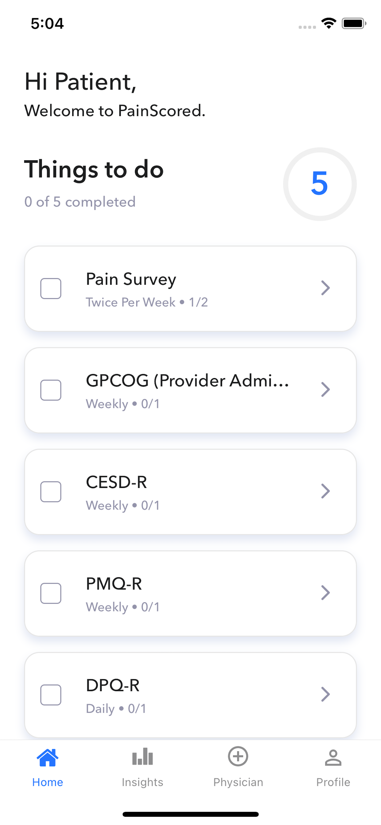 Pain Scored