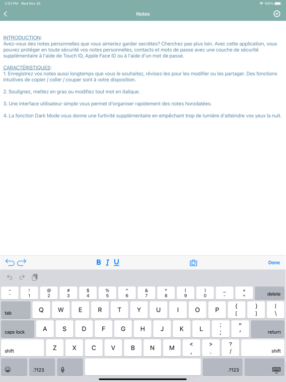 Screenshot #4 pour Bloc Note sécurisé