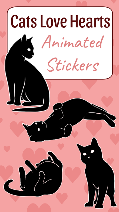 Cat Stickers: Cats Love Hearts Screenshot